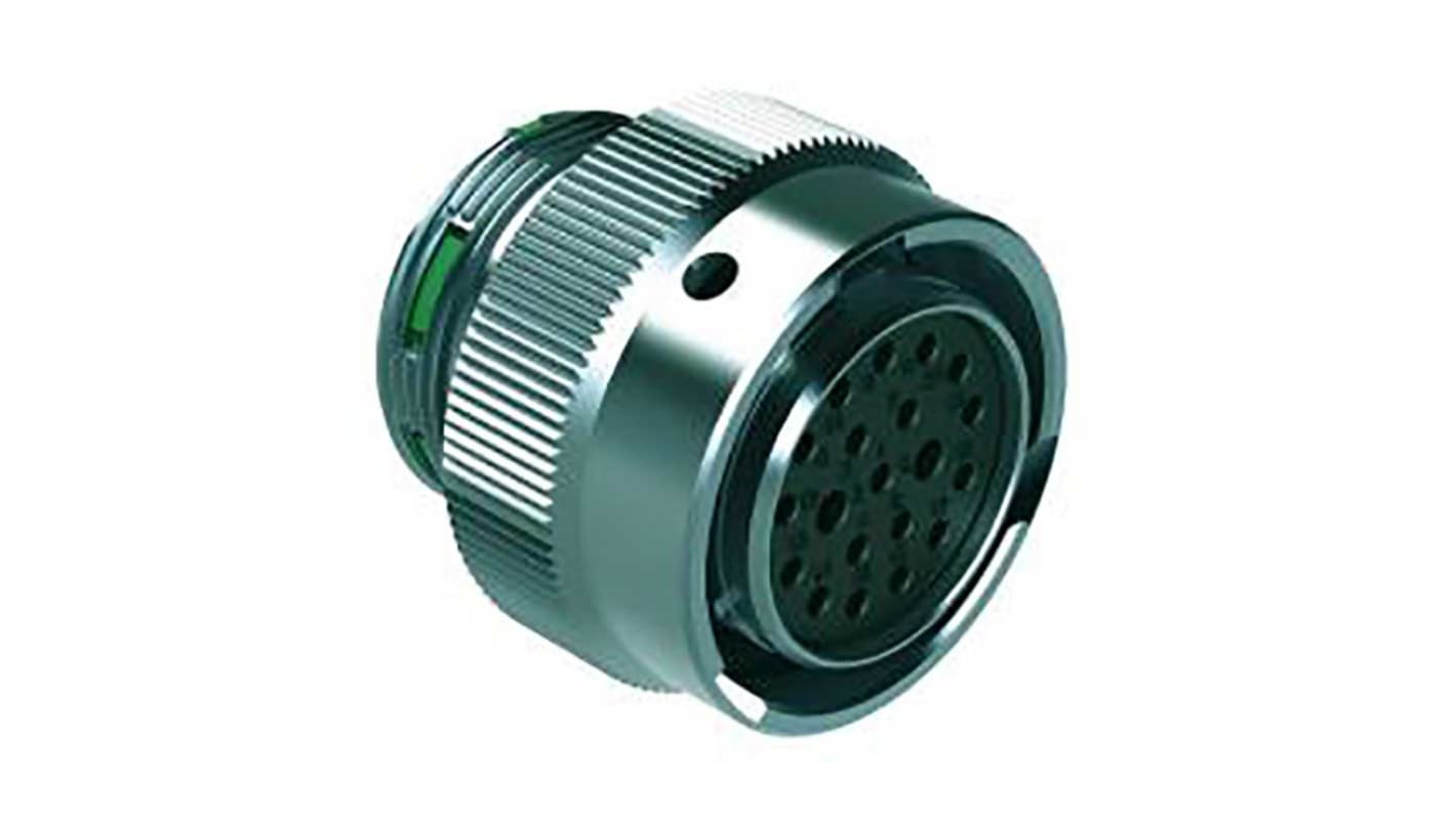 Conector circular Amphenol Industrial hembra serie Duramate AHDM de 20 vías hembra, tamaño carcasa 18, montaje aéreo,