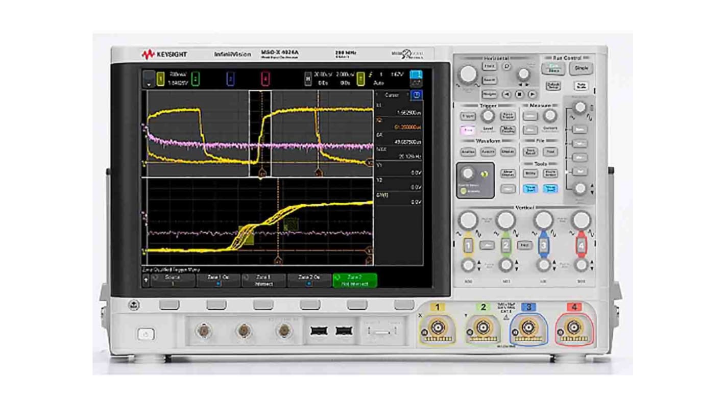 Keysight Technologies MSOX4024A InfiniiVision 4000 X Series Digital Bench Oscilloscope, 4 Analogue Channels, 200MHz, 16