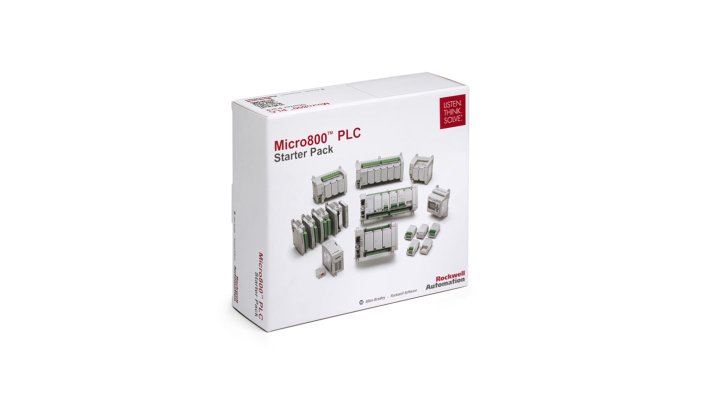 Rockwell Automation Micro 820 Starter Pack - Lite Series PLC CPU Starter Kit for Use with Micro 800 Controllers