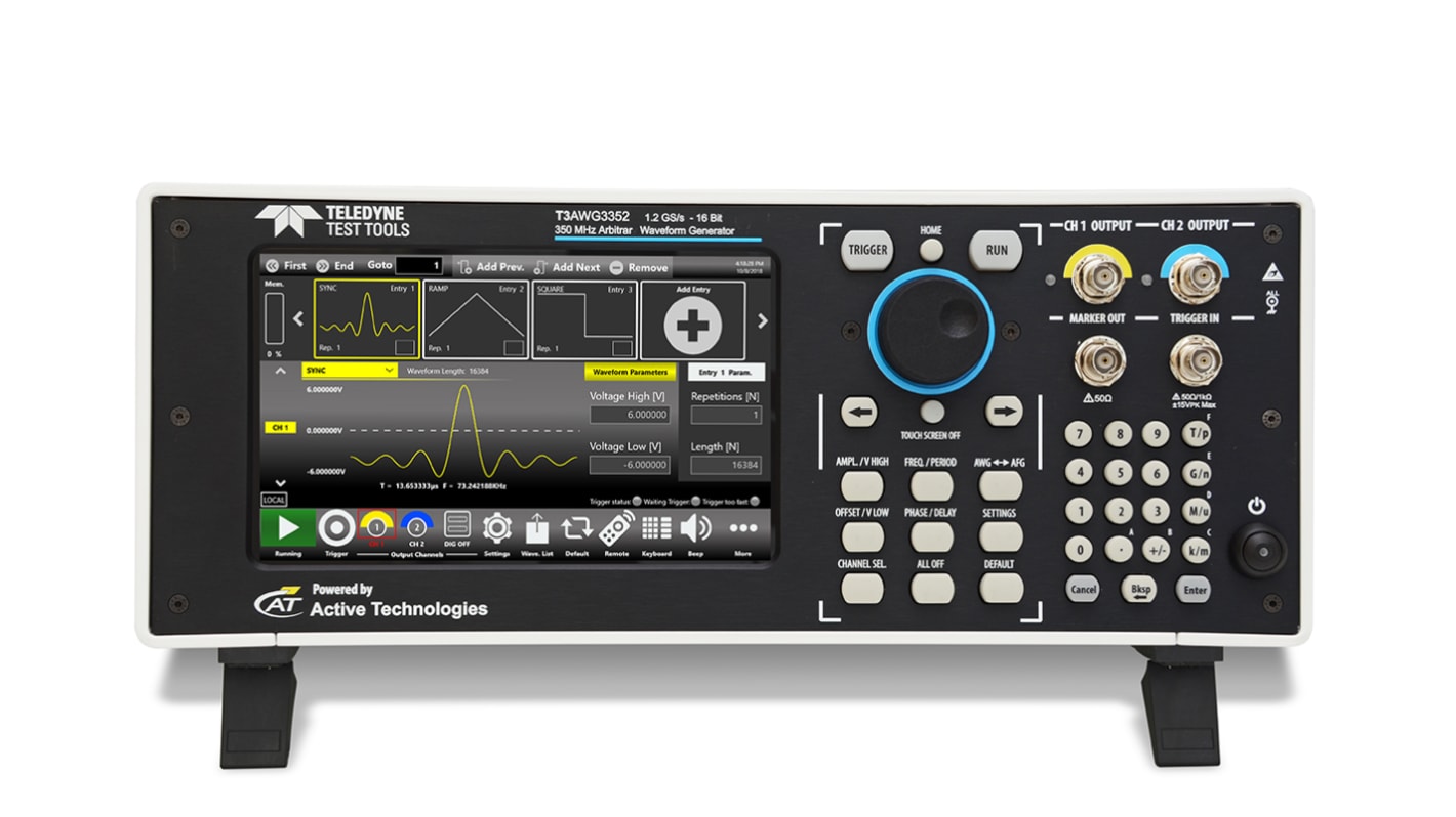 Teledyne LeCroy T3AWG3252 Waveform Generator, 250MHz Max, 1 μH Min