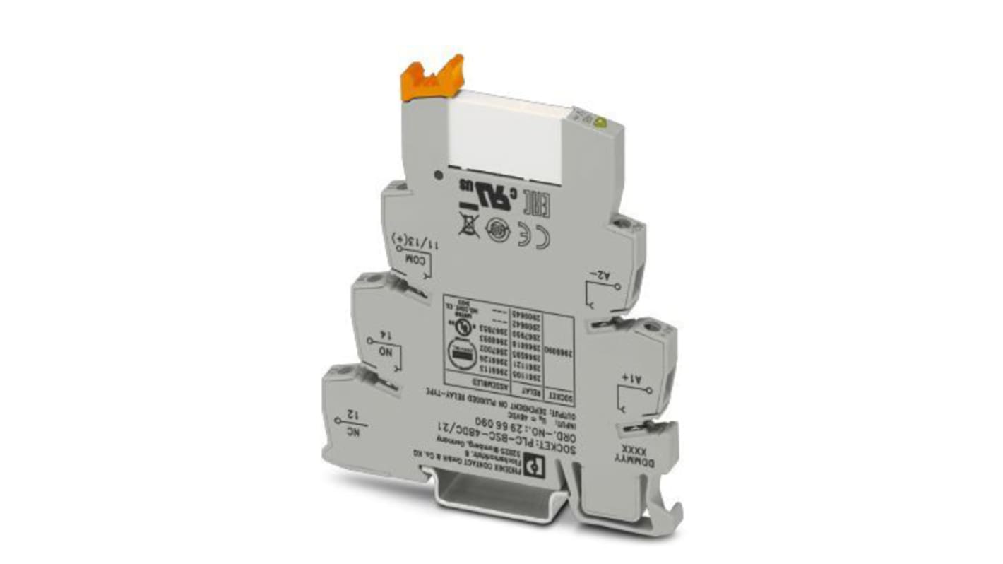 Csatolórelé 48V dc SPDT DIN-sín, 80 x 6.2 x 94mm