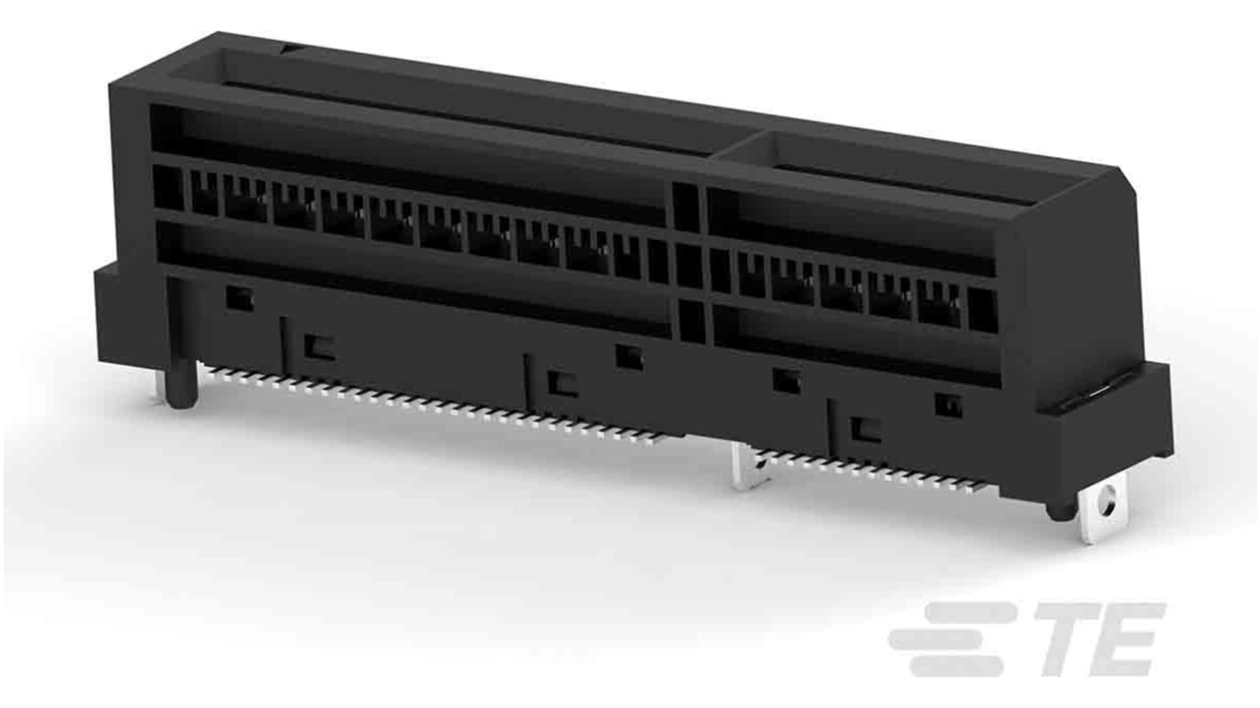 TE Connectivity Vertical Female Edge Connector, Surface Mount, 84-Contacts, 0.6mm Pitch, 2-Row, Solder Termination