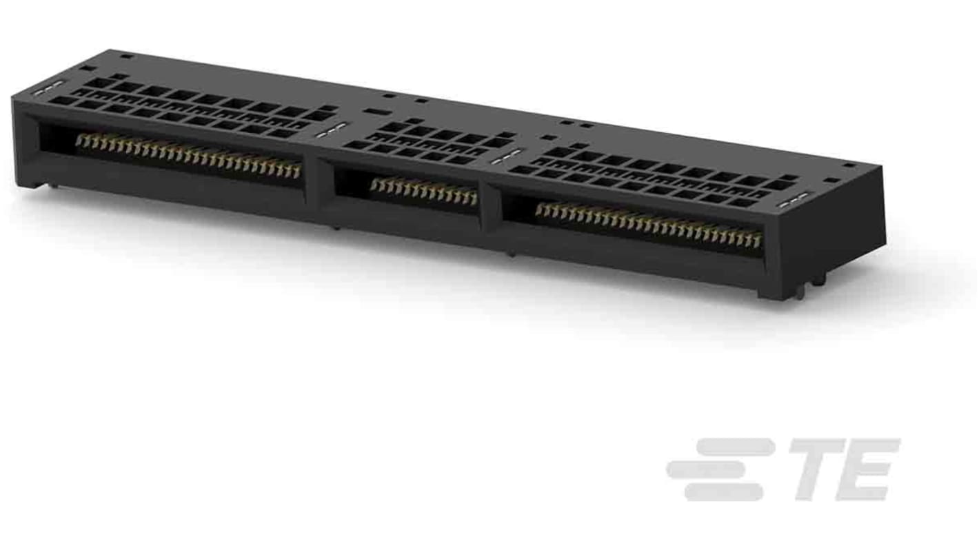 TE Connectivity 0.6mmピッチ 140極 2列 ライトアングル SMT メス カードエッジコネクタ カードエッジ