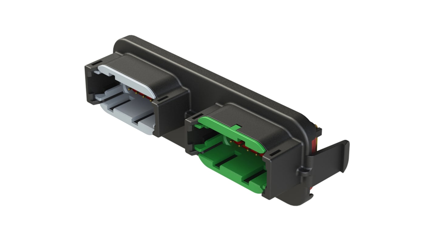 Conector de automoción Amphenol Industrial Armor IPX ATM13 Macho de 24 vías en 2 filas, 7.5A, terminación: Soldador,