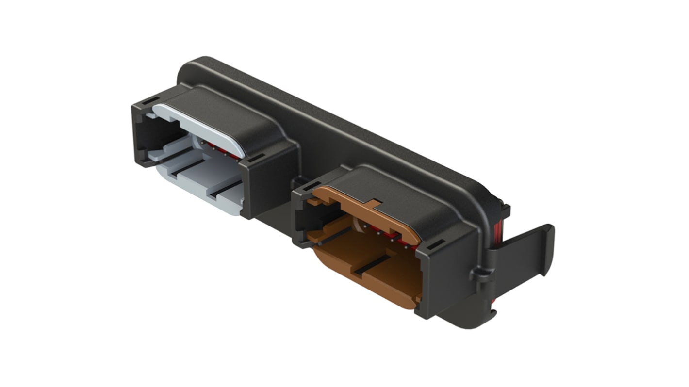 Conector de automoción Amphenol Industrial Armor IPX ATM13 Macho de 24 vías en 2 filas, 7.5A, terminación: Soldador,