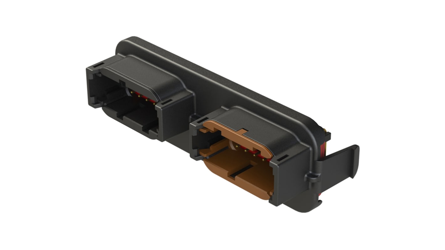 Conector de automoción Amphenol Industrial Armor IPX ATM13 Macho de 24 vías en 2 filas, 7.5A, terminación: Soldador,