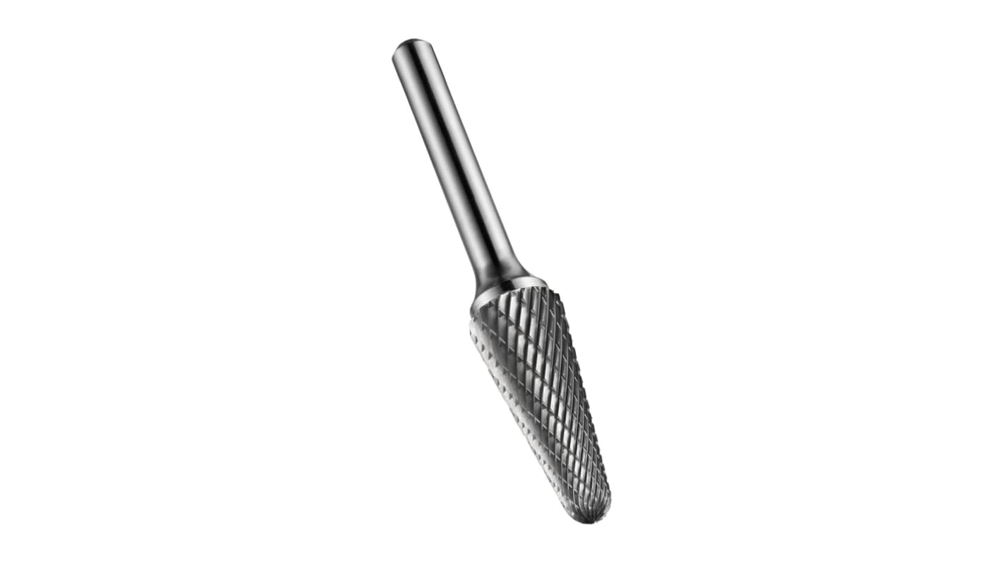 Dormer P821 Series Ball Nosed Cone Burr, 6.0mm Capacity, Carbide Blade