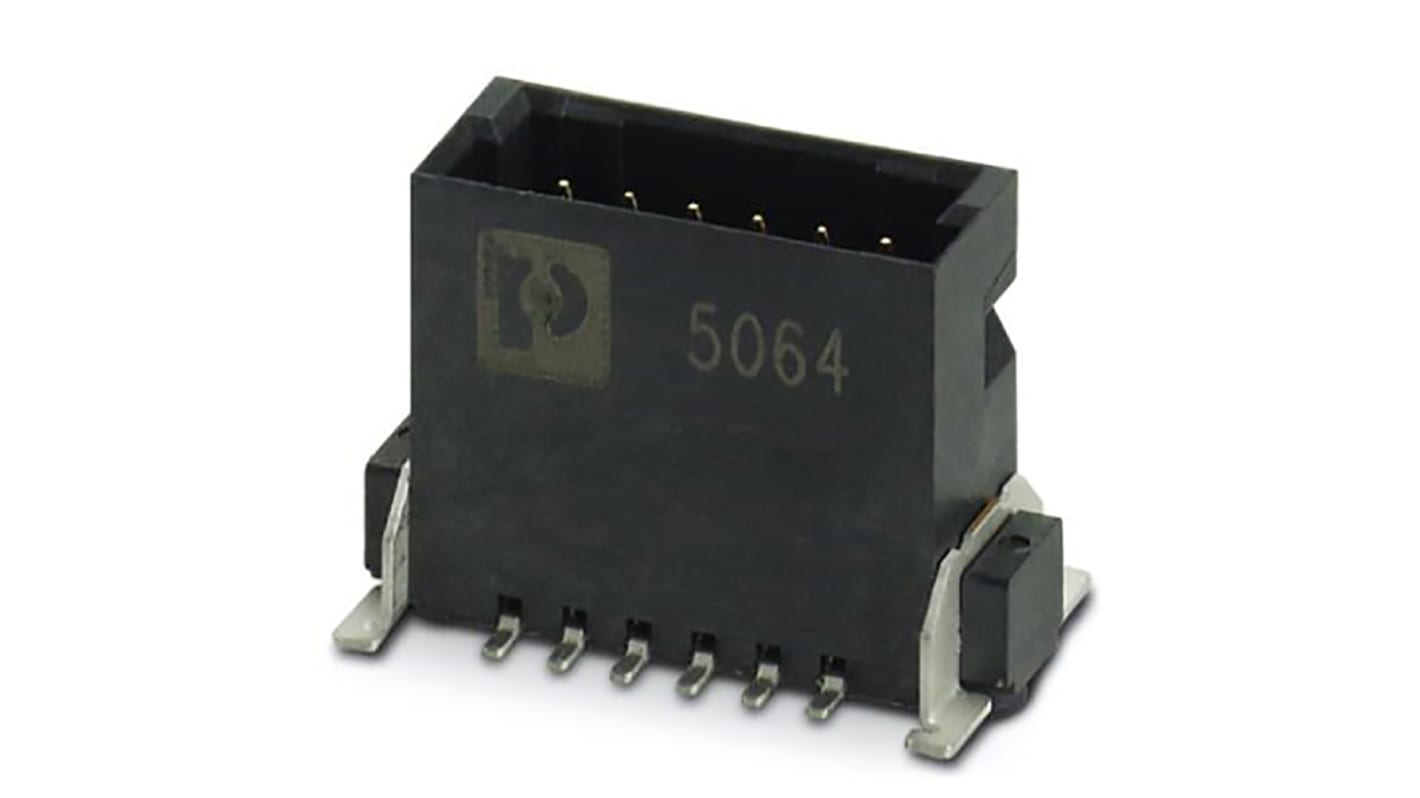 Phoenix Contact FP 1.27/ 20-MV Series Surface Mount PCB Header, 20 Contact(s), 1.27mm Pitch, 2 Row(s), Shrouded