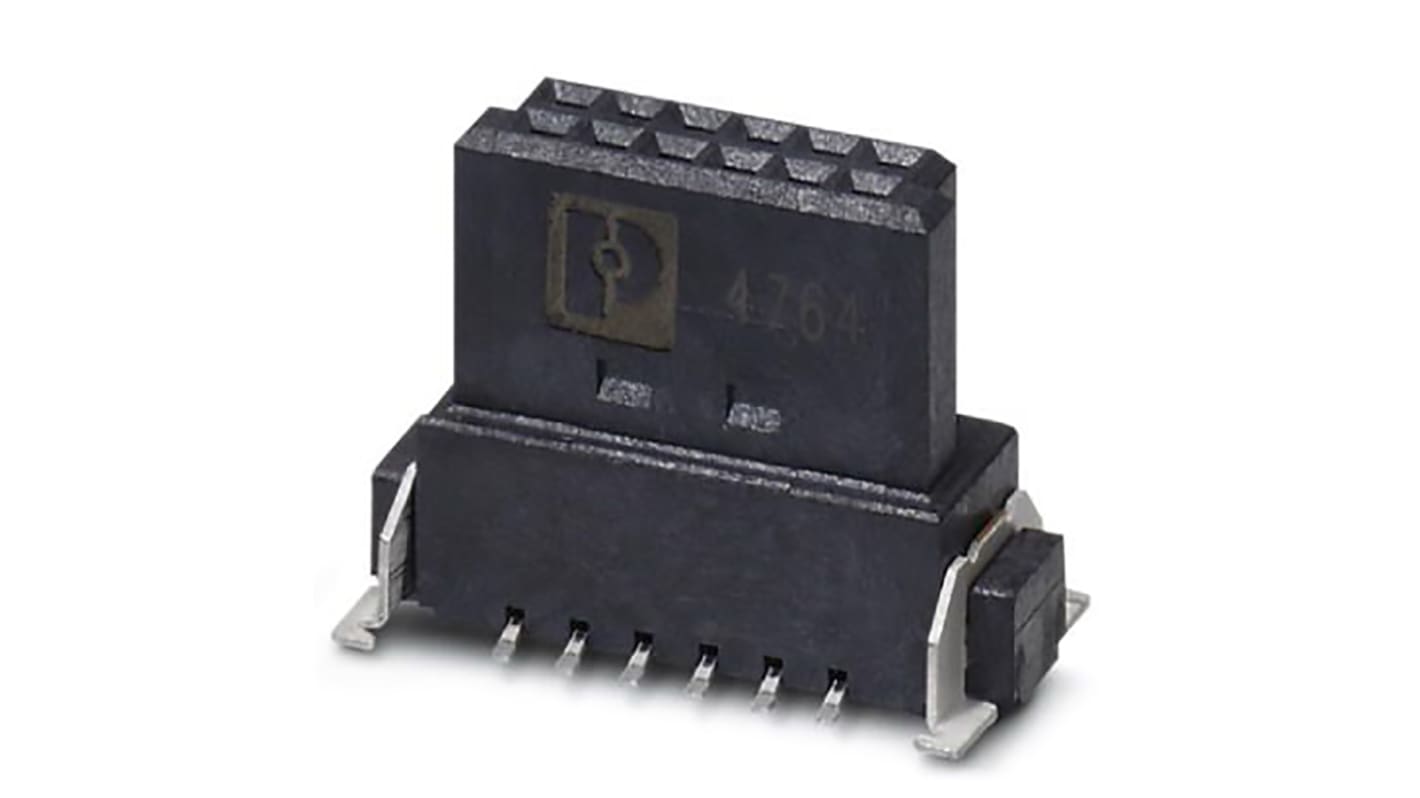 Conector hembra para PCB Phoenix Contact serie FP 1.27/ 20-FV, de 20 vías en 2 filas, paso 1.27mm, 500 V, 1.4A, Montaje