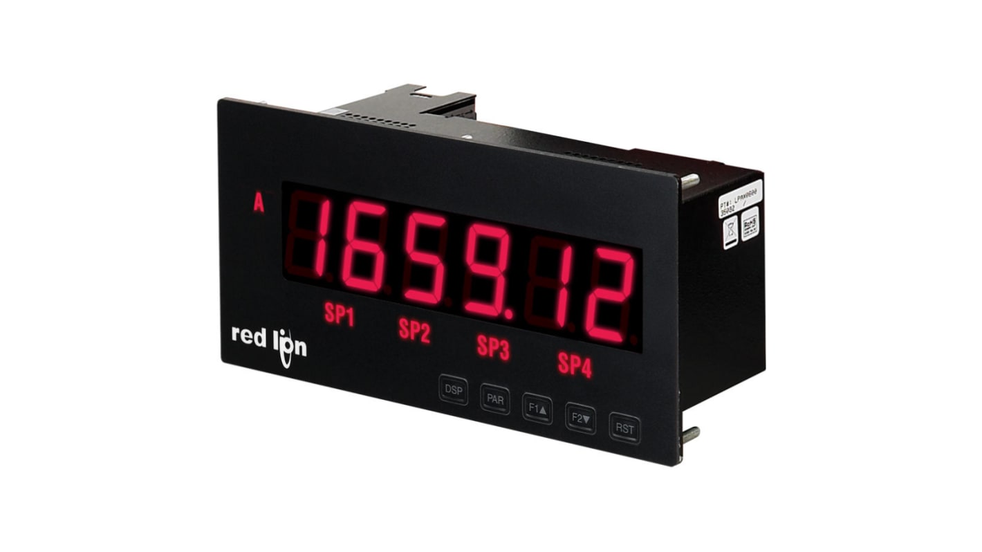 Indicateur numérique multifonction Red Lion, LPAX, LED, 6 digits 38 mm