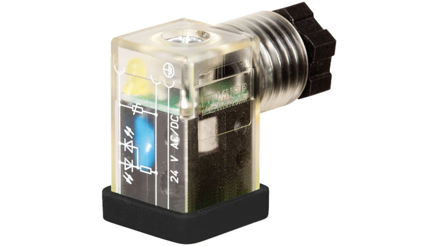 Murrelektronik Limited 2P+E DIN 43650 C, Female DIN 43650 Solenoid Connector,  with Indicator Light, 24 V AC/DC Voltage