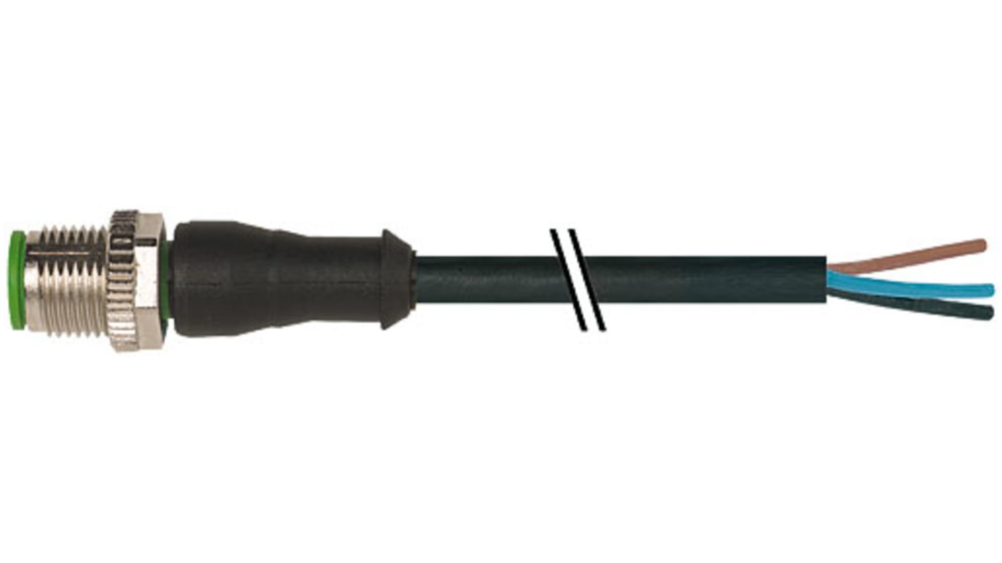 Cable de conexión Murrelektronik Limited, con. A M12 Hembra, 3 polos, con. B Sin terminación, long. 3m, 30, 250 V., 4