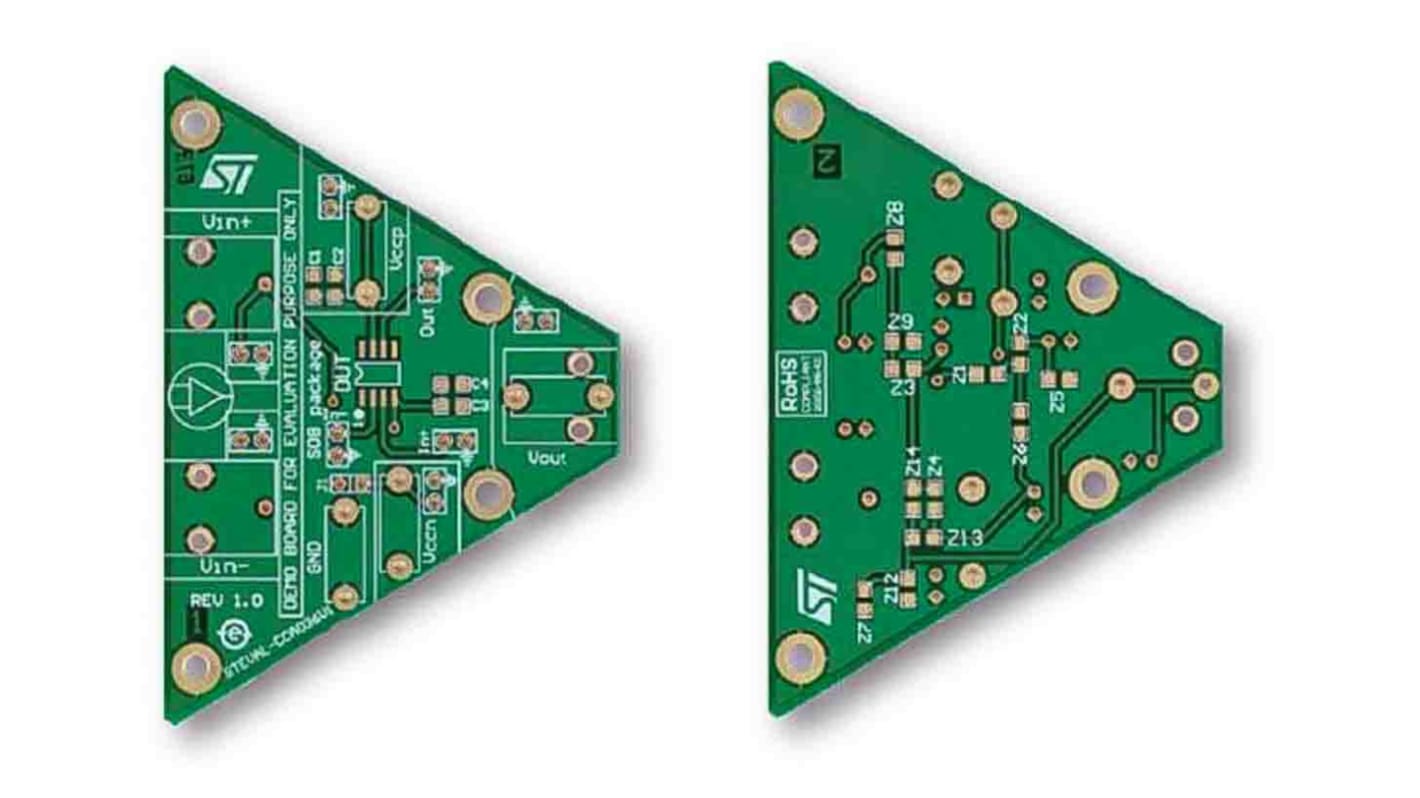 STMicroelectronics STEVAL-CCA036V1, Demonstration Board Demonstration Board for Single Channel Op-Amp for CCA036V1