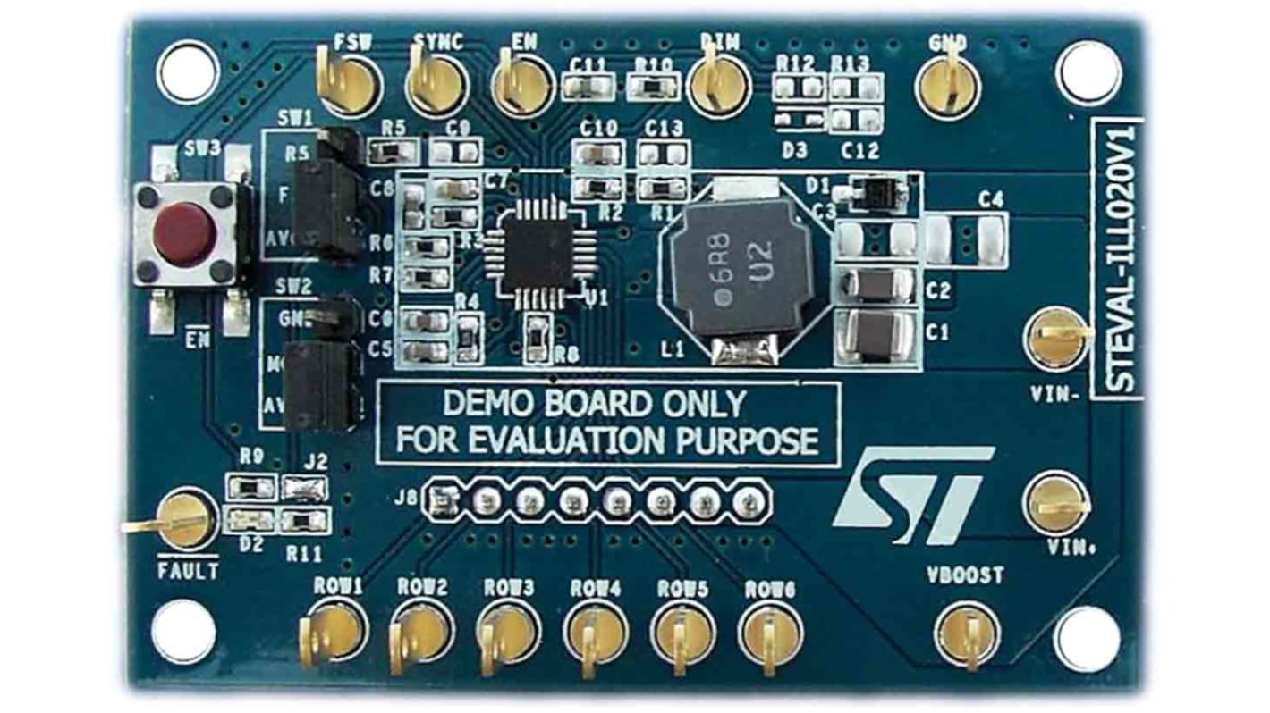 Scheda dimostrativa, STMicroelectronics STEVAL-ILL020V1, LED