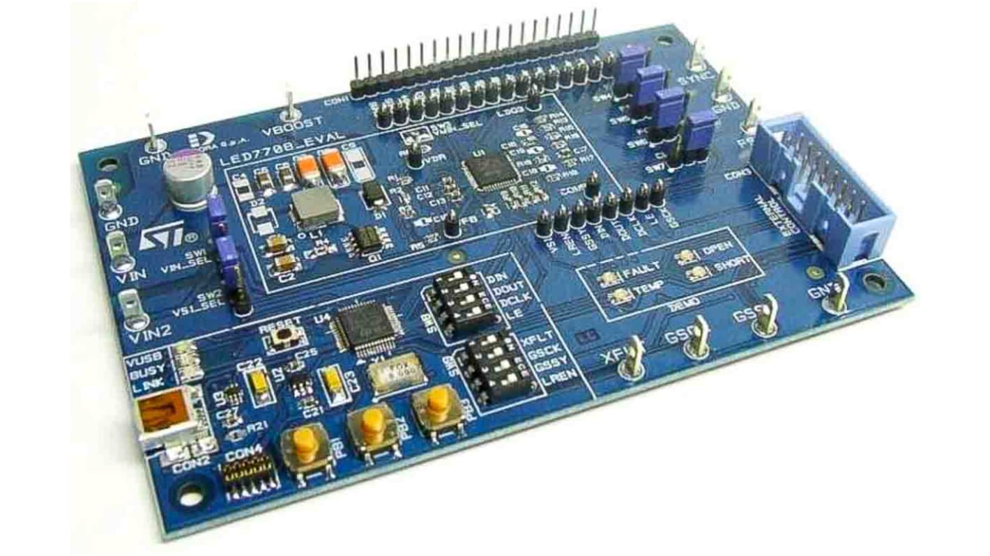 Vyhodnocovací sada LED, Budič LED, STEVAL, LED7708, STM32F103C6T6A, pro použití s: Mikrokontrolér