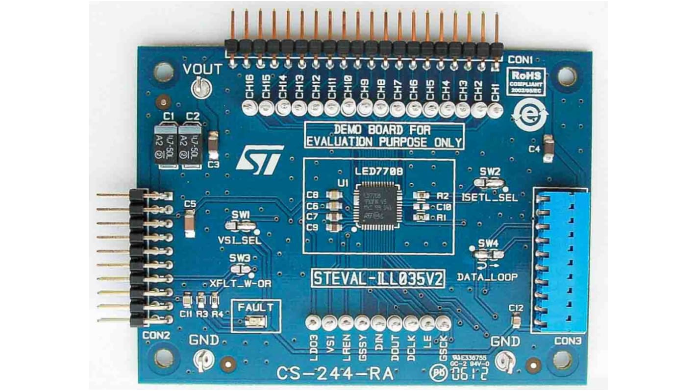 Scheda di valutazione, STMicroelectronics STEVAL-ILL035V2, Driver LED