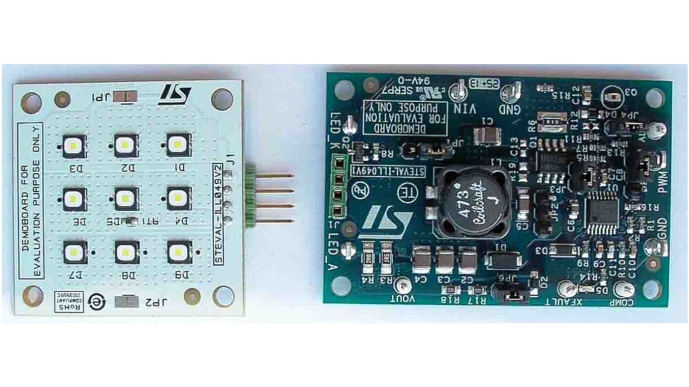 STMicroelectronics STEVAL-ILL049V12, STEVAL LED Driver Evaluation Board for LED6001 for LED Driver