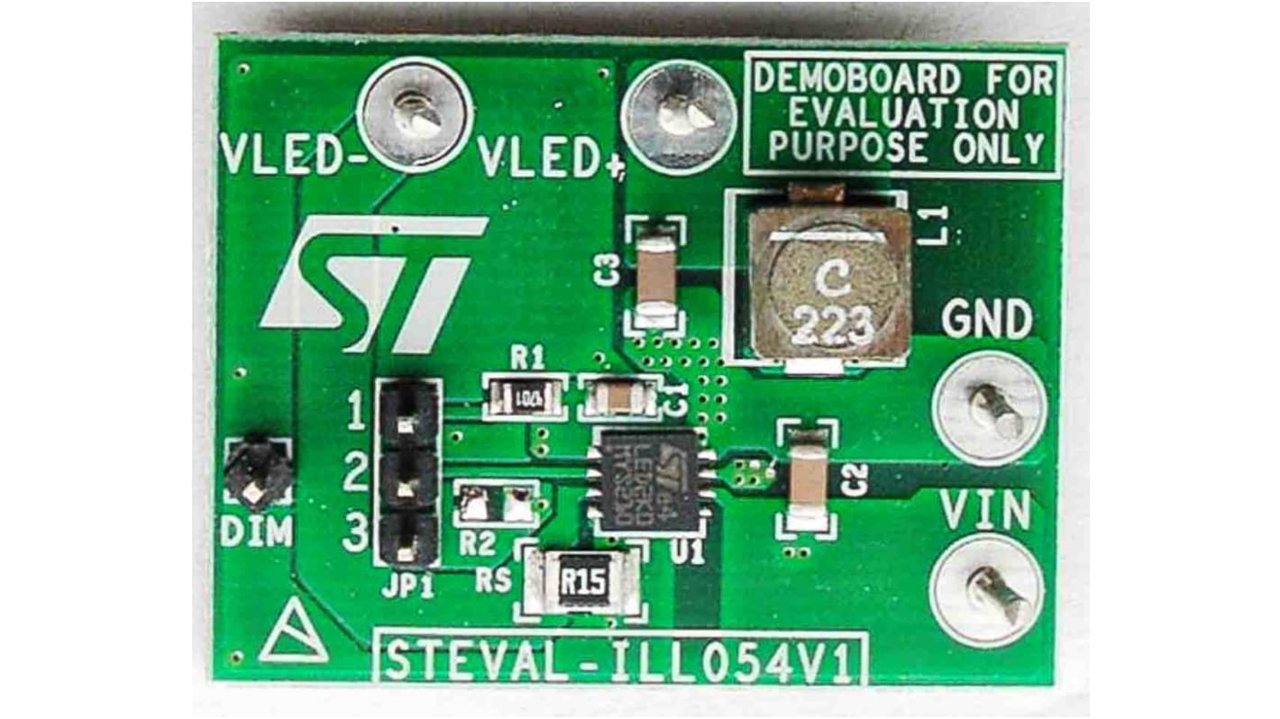 STMicroelectronics LED-Treiber LED-Treiberevaluierungskit Evaluierungsplatine zum Einsatz mit Dimmer-LED-Treiber, STEVAL