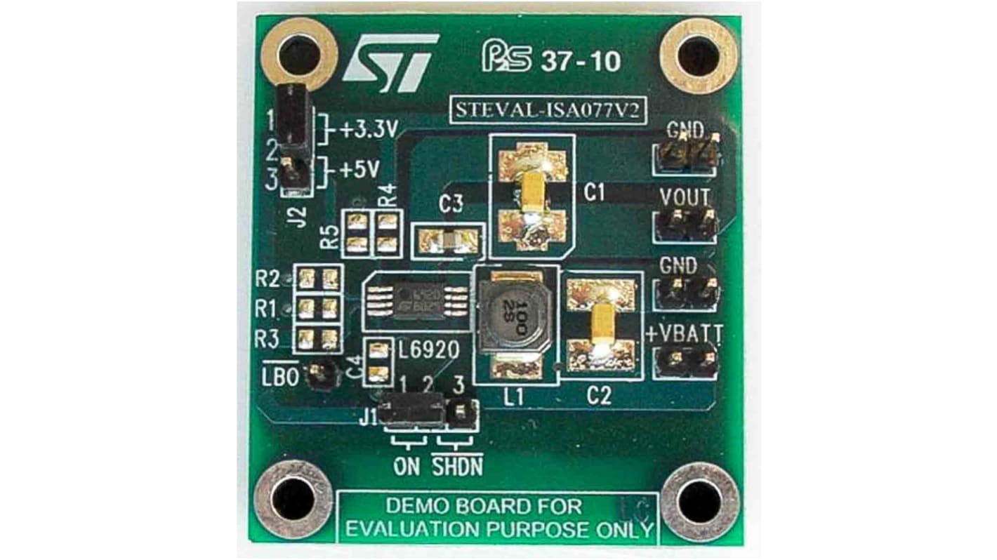 Scheda di valutazione per Convertitore Step-Up Raddrizzatore Sincrono A Elevata Efficienza Demonstration Board L6920D