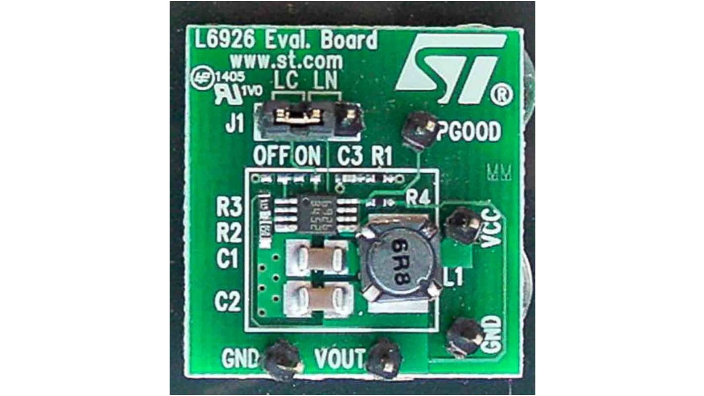 STMicroelectronics Demonstration Board for L6926 for High Efficiency Synchronous Step-Up Regulator