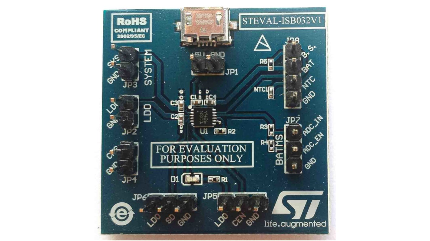 Scheda di valutazione per Caricabatteria Li-Ion Evaluation Board STNS01