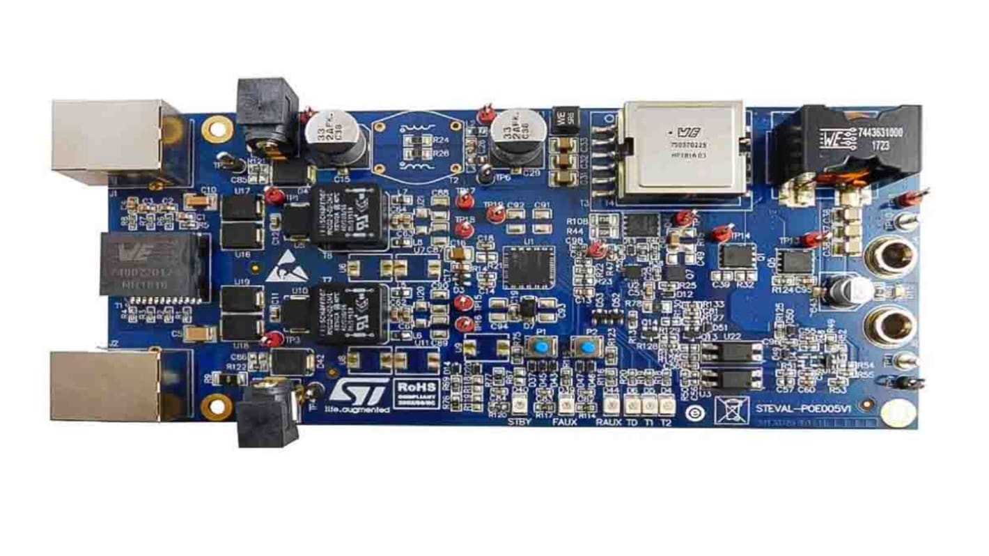 STMicroelectronics STEVAL-POE005V1 Evaluation Board til PM8805 til Bygningssikkerhed og sikkerhed eller overvågning