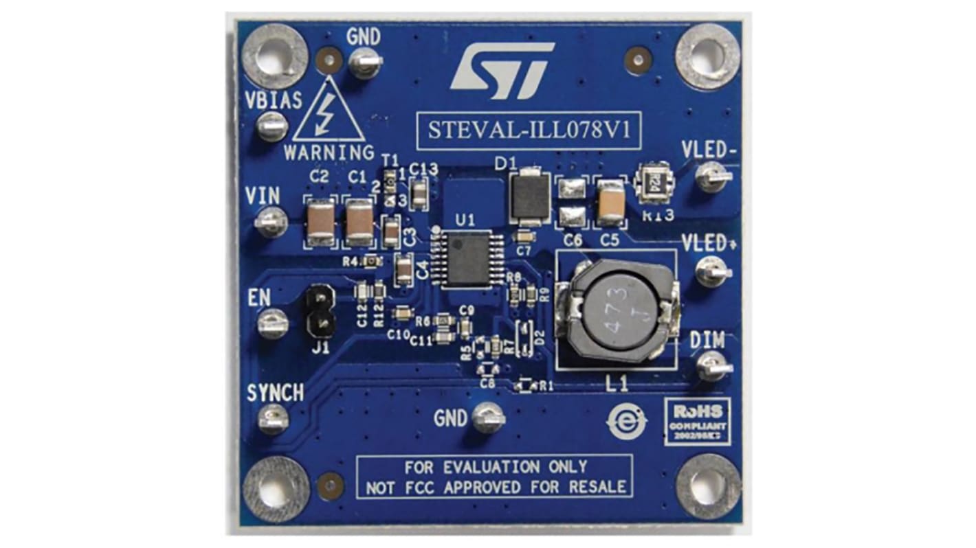 Zestaw badawczy do sterowników LED, LED Driver Evaluation Board, do uzycia z: Ceramiczne kondensatory wyjściowe, Płytka