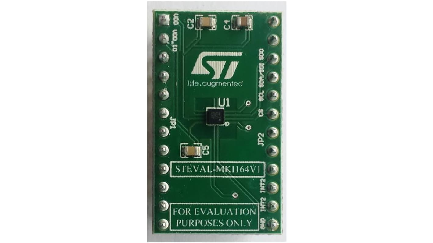 Placa de adaptador STMicroelectronics LIS2HH12 Adapter Board for a Standard DIL24 Socket - STEVAL-MKI164V1, para usar
