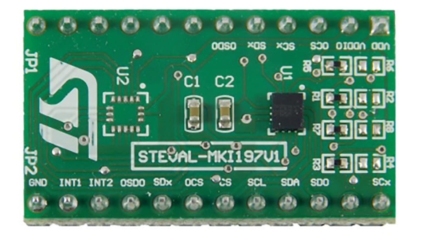 Placa de adaptador STMicroelectronics LSM6DSOX Adapter Board for a Standard DIL24 Socket - STEVAL-MKI197V1, para usar