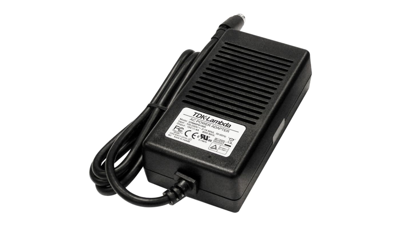 Hálózati adapter 5V dc 1 kimenetes, 8A, 65W, dugasz típusa: C14