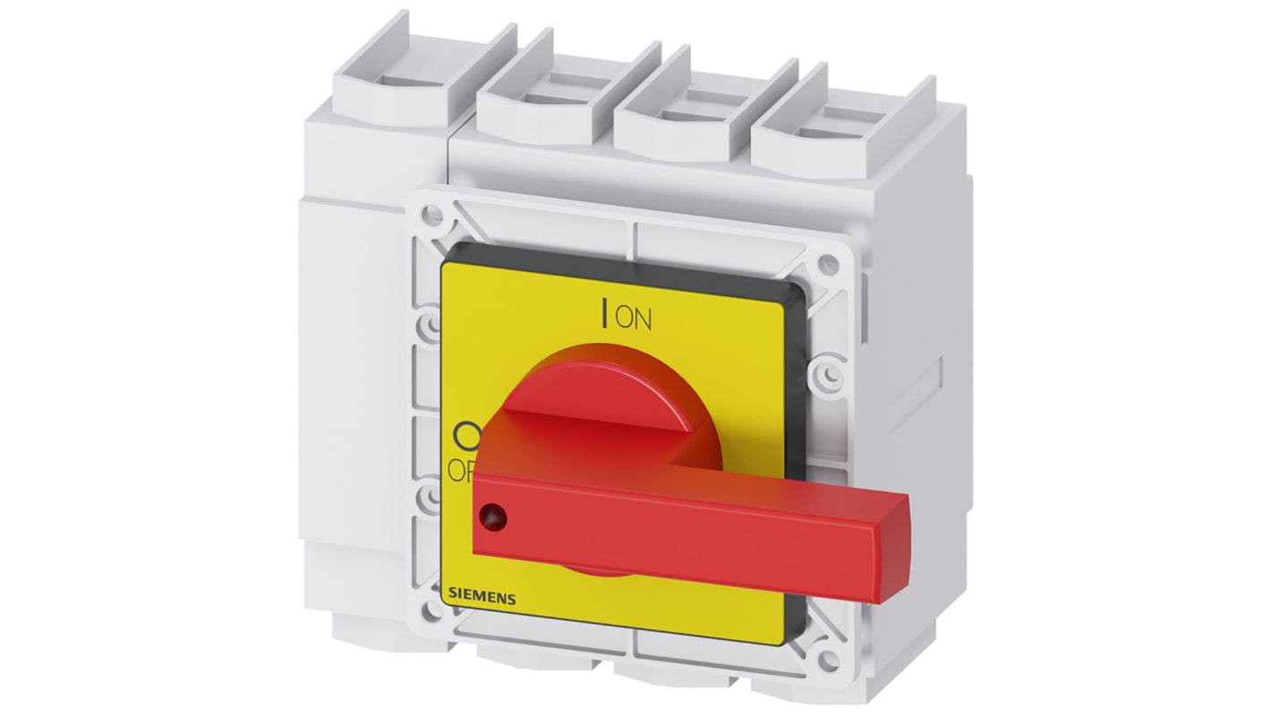 Siemens 4P Pole Isolator Switch - 160A Maximum Current, 75kW Power Rating, IP65