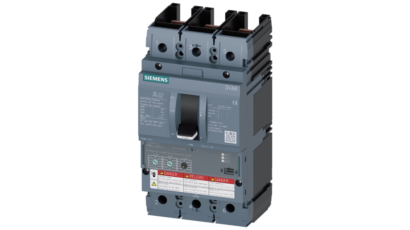 Siemens 60 → 150 A Sentron Motor Protection Circuit Breaker