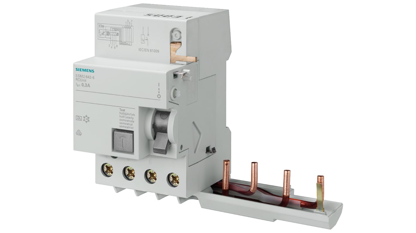 Siemens Sentron 5SM2 Sicherungsautomat, Leitungsschutzschalter Typ AC, 4-polig 40 A DIN-Hutschiene