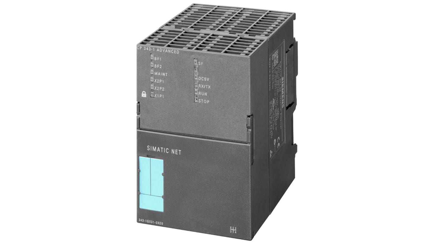 Siemens 6GK7343 SPS-Erweiterungsmodul für SIMATIC S7-300, 3 x RJ45 IN  Digital OUT, 80 x 60 x 125 mm