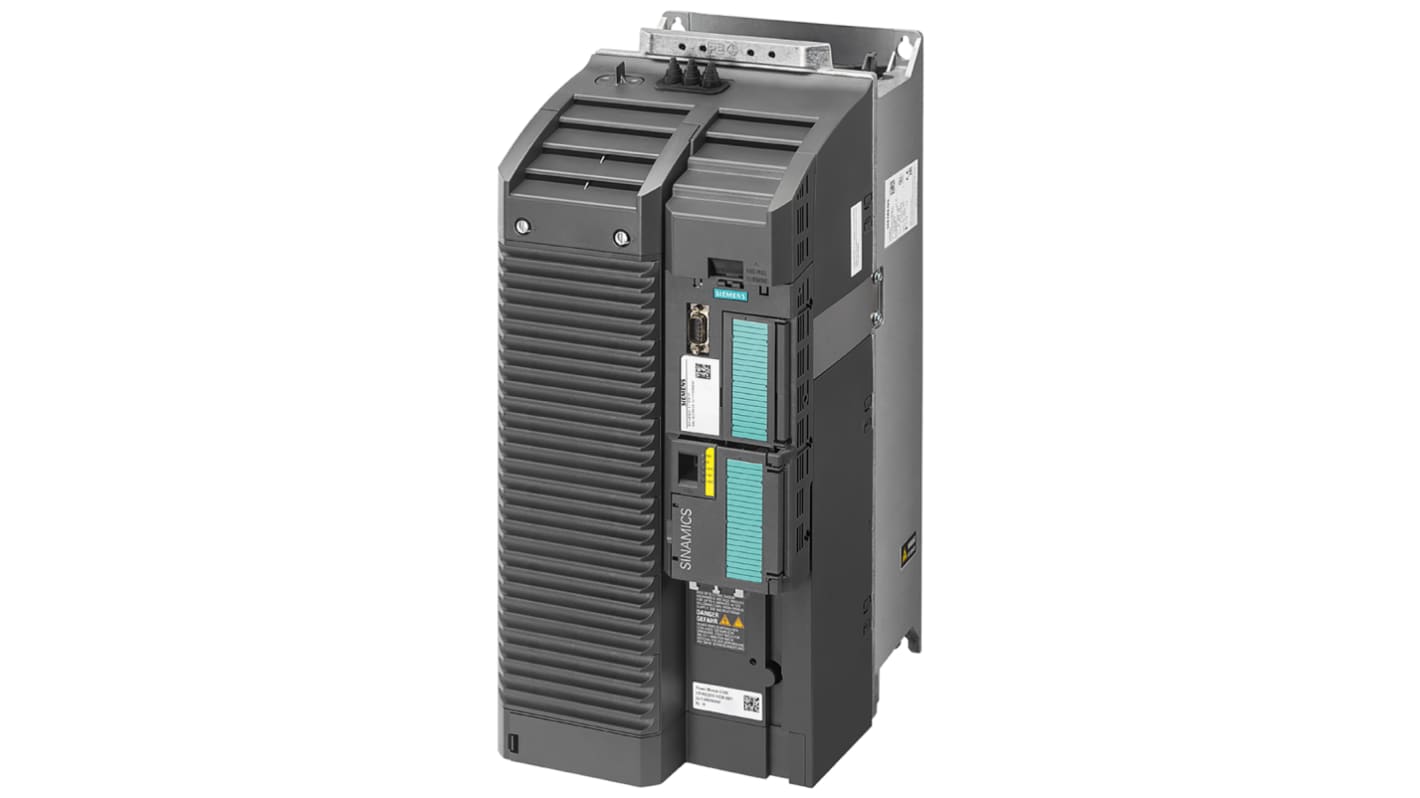 Siemens Inverter Drive, 37 kW, 3 Phase, 400 V ac, 61 A, 64 A, 6SL3210 Series