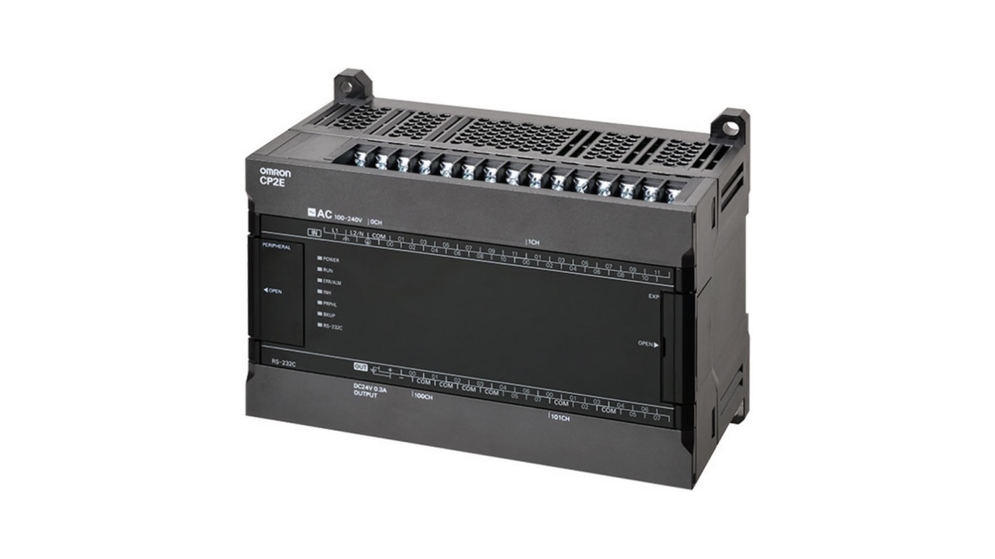 Omron CP2E Series PLC CPU for Use with CP2E Series, Relay Output, 24-Input, Digital Input