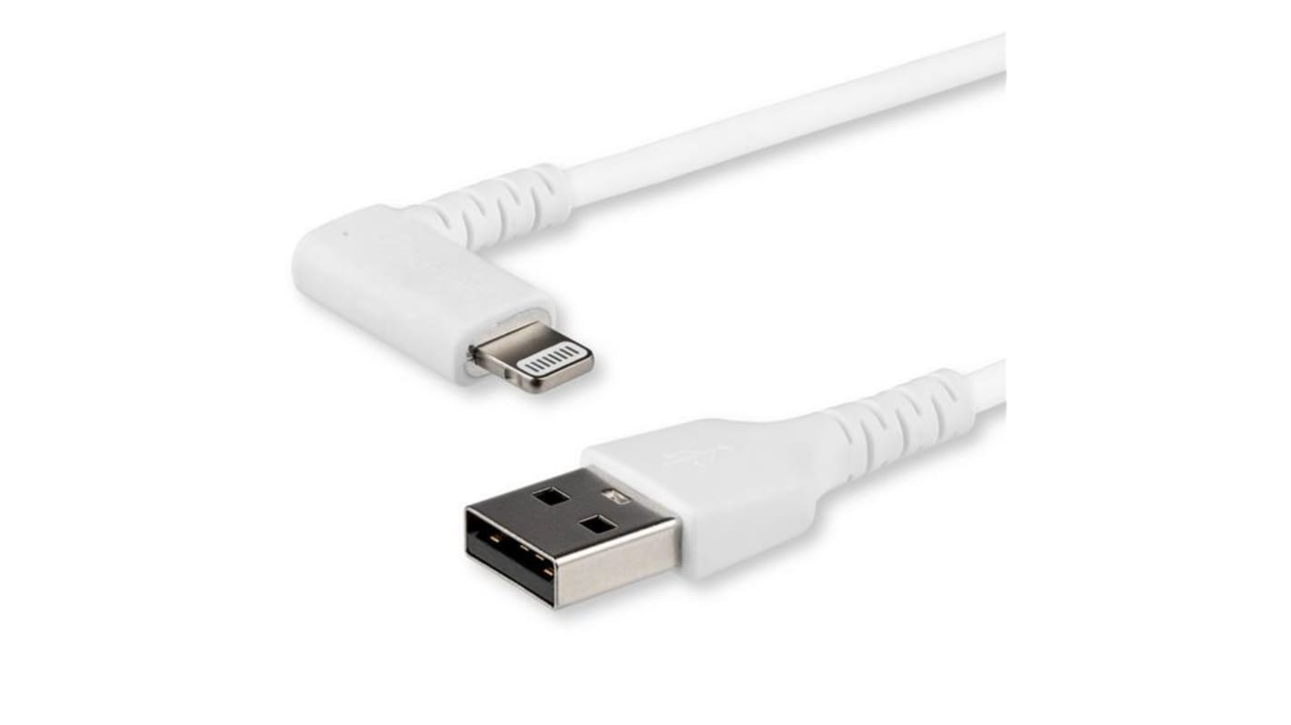 Cable Lightning 2.0 Startech, con A. USB A Macho, con B. Lightning Macho, long. 2m, color Blanco