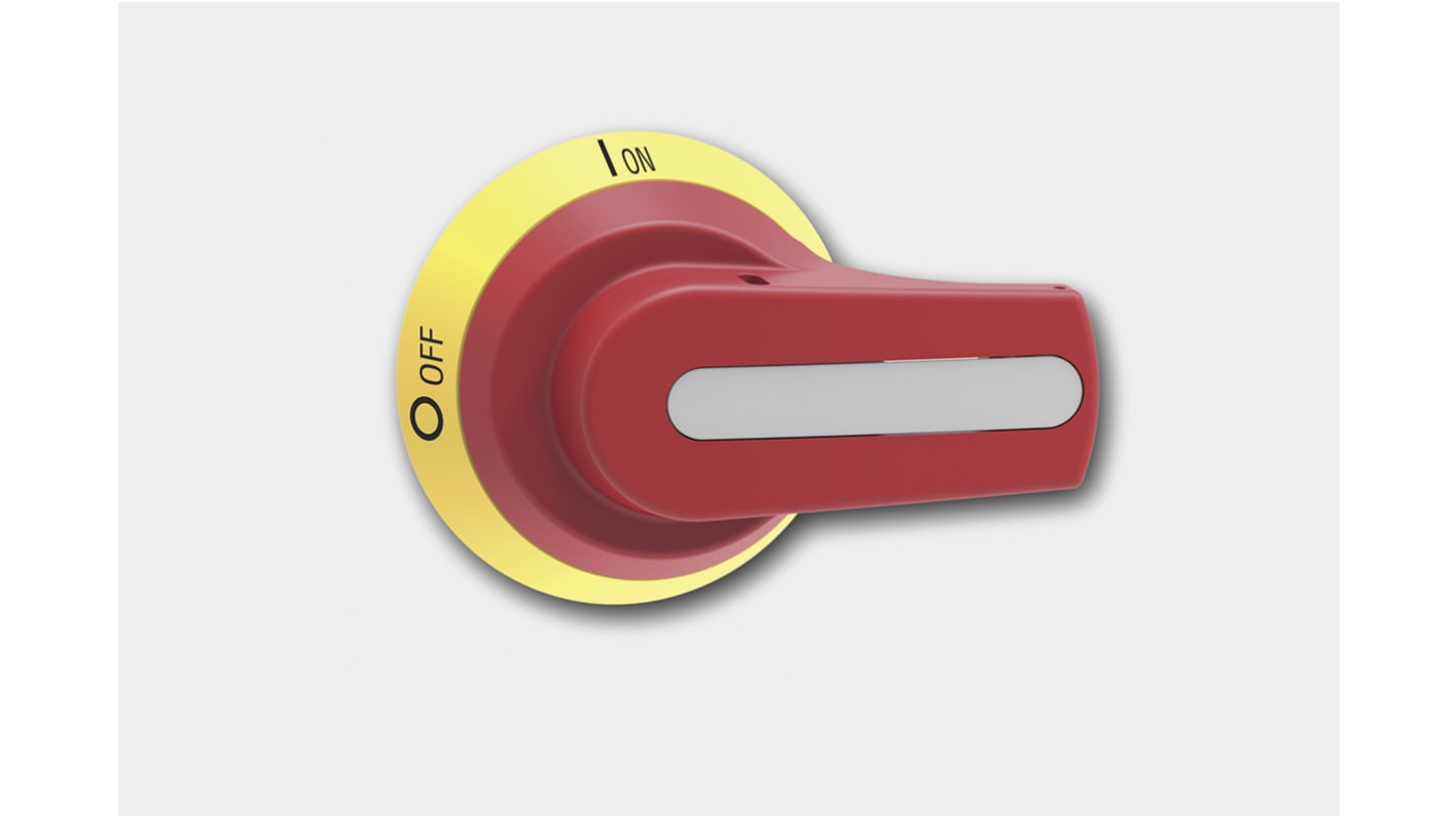 Manopola rotante Lovato GAX66N, Rosso/Giallo, 103.6mm, IP65, per GA030A, GA063A, GA160A, GAX6001