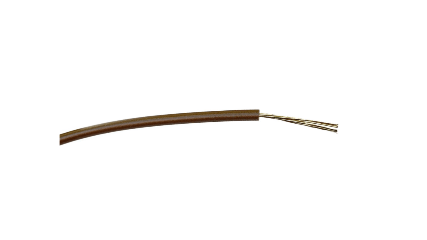 Fils de câblage RS PRO, 0,2 mm², Marron, 24 AWG, 100m, 1 kV c.a.