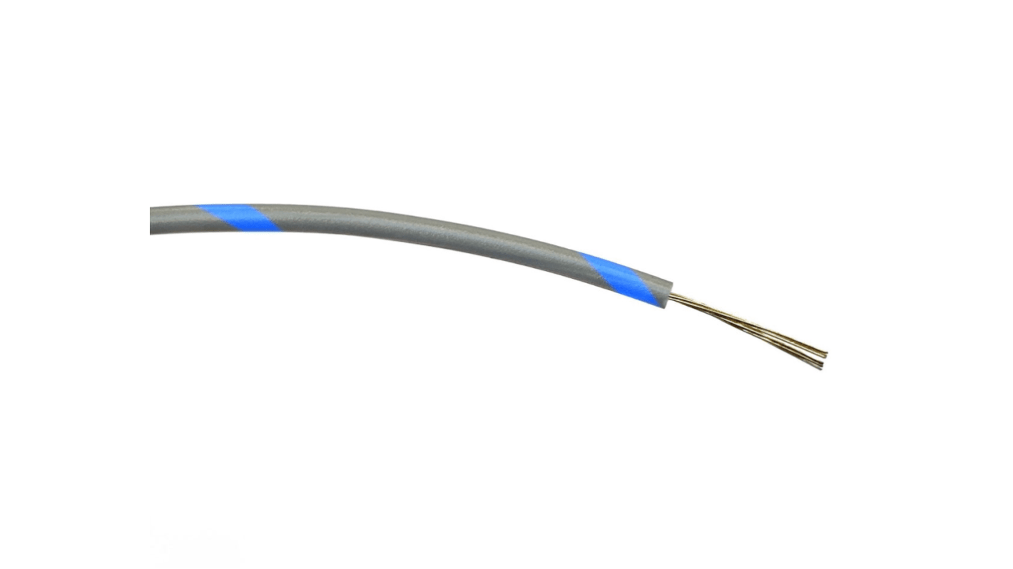Fils de câblage RS PRO, 0,2 mm², Bleu/Gris, 24 AWG, 100m, 1 kV c.a.