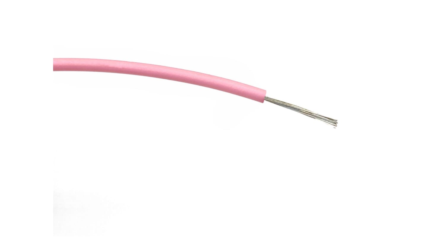 Fils de câblage RS PRO, 0,5 mm², Rose, 20 AWG, 100m, 1 kV c.a.