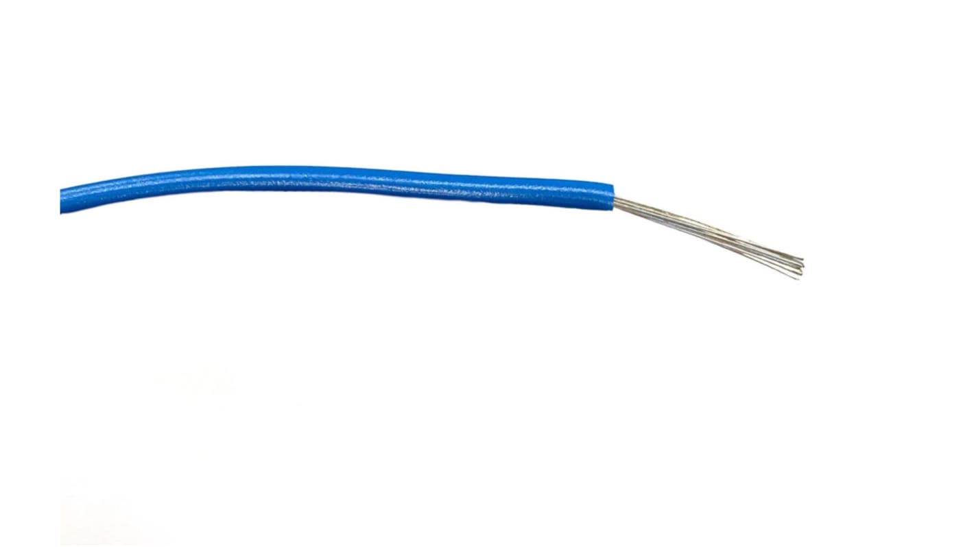 RS PRO Einzeladerleitung 0,75 mm², 18 AWG 100m Blau PVC isoliert Ø 2.20 - 2.45mm 24 / 0,2 mm Litzen