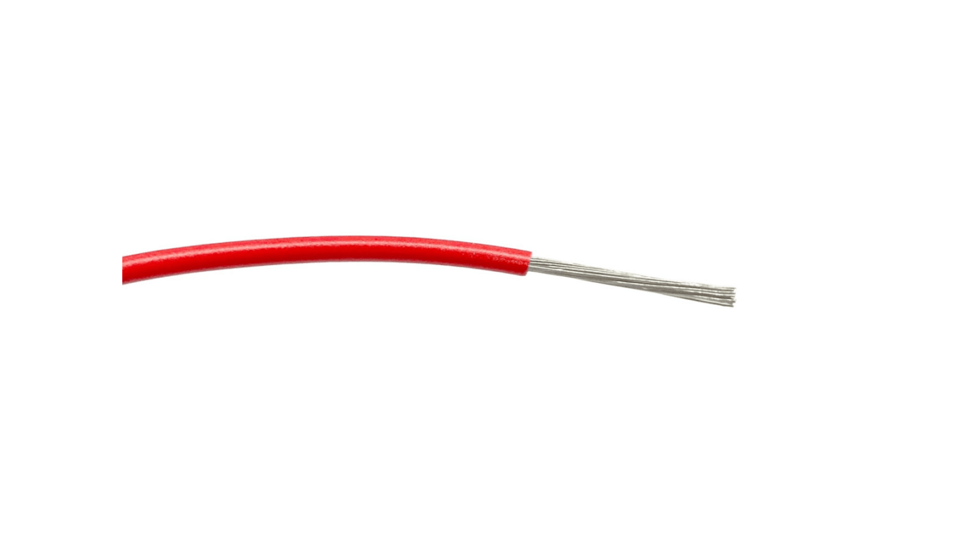 Cable de conexión RS PRO, área transversal 1mm2 Núcleo simple Filamentos del Núcleo 32/0,2 mm Rojo, 1,5 kV ac, long.