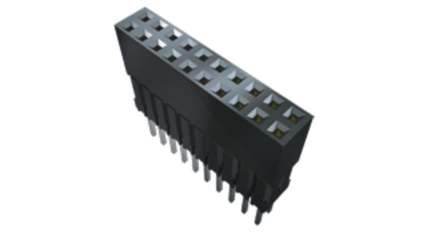 Conector hembra para PCB Samtec serie ESQ, de 40 vías en 2 filas, paso 2.54mm, Montaje en orificio pasante, para soldar