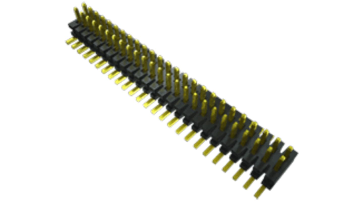 Samtec FTMH Series Straight Pin Header, 40 Contact(s), 1.0mm Pitch, 2 Row(s), Unshrouded