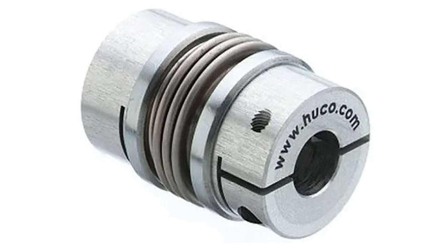 Acoplamiento de fuelle Huco, Ø de calibre 19mm, Ø exterior 45mm, long. 63mm, par 18Nm