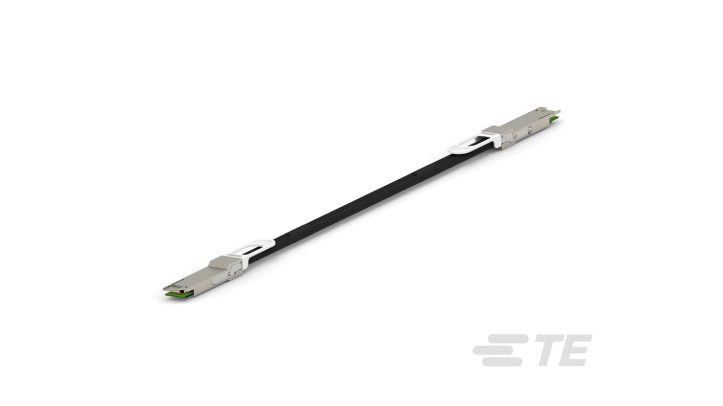 Câble Ethernet TE Connectivity, Noir, 500mm PVC Avec connecteur