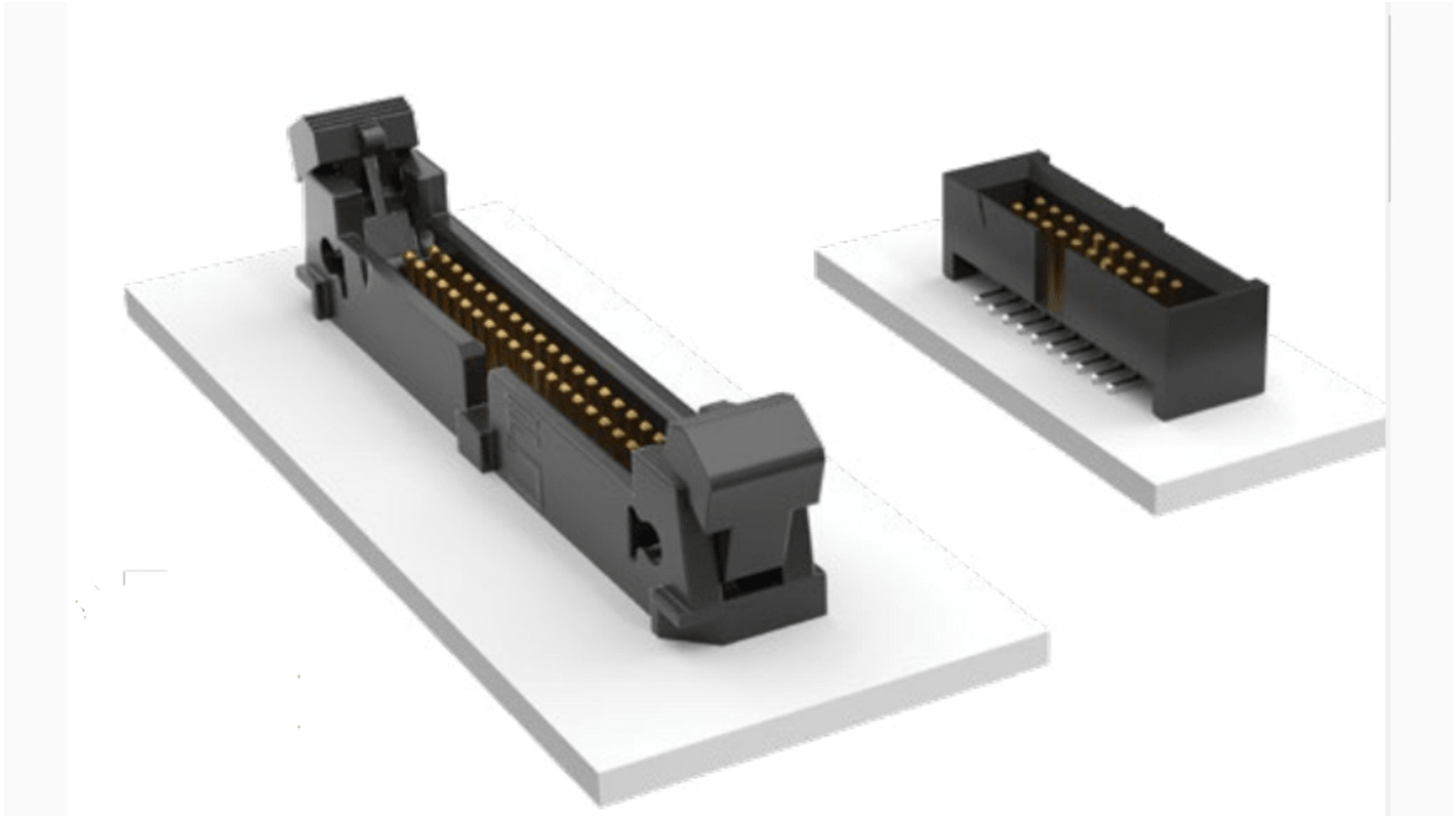 Conector macho para PCB Samtec de 50 vías, 2 filas, paso 1.27mm, Montaje Superficial