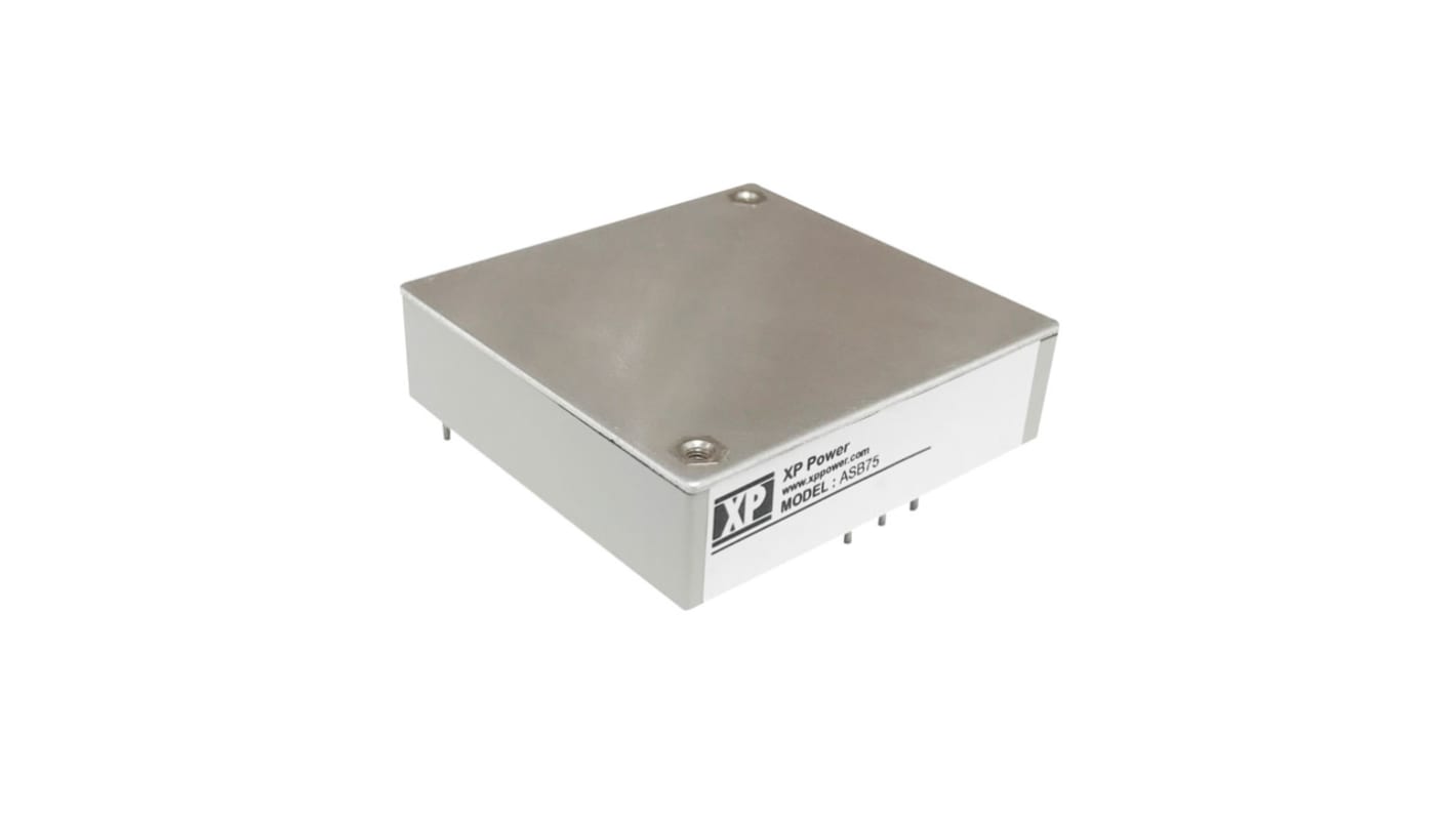 XP Power Switching Power Supply, ASB75US12, 12V dc, 6.25A, 75W, 1 Output, 85 → 264V ac Input Voltage