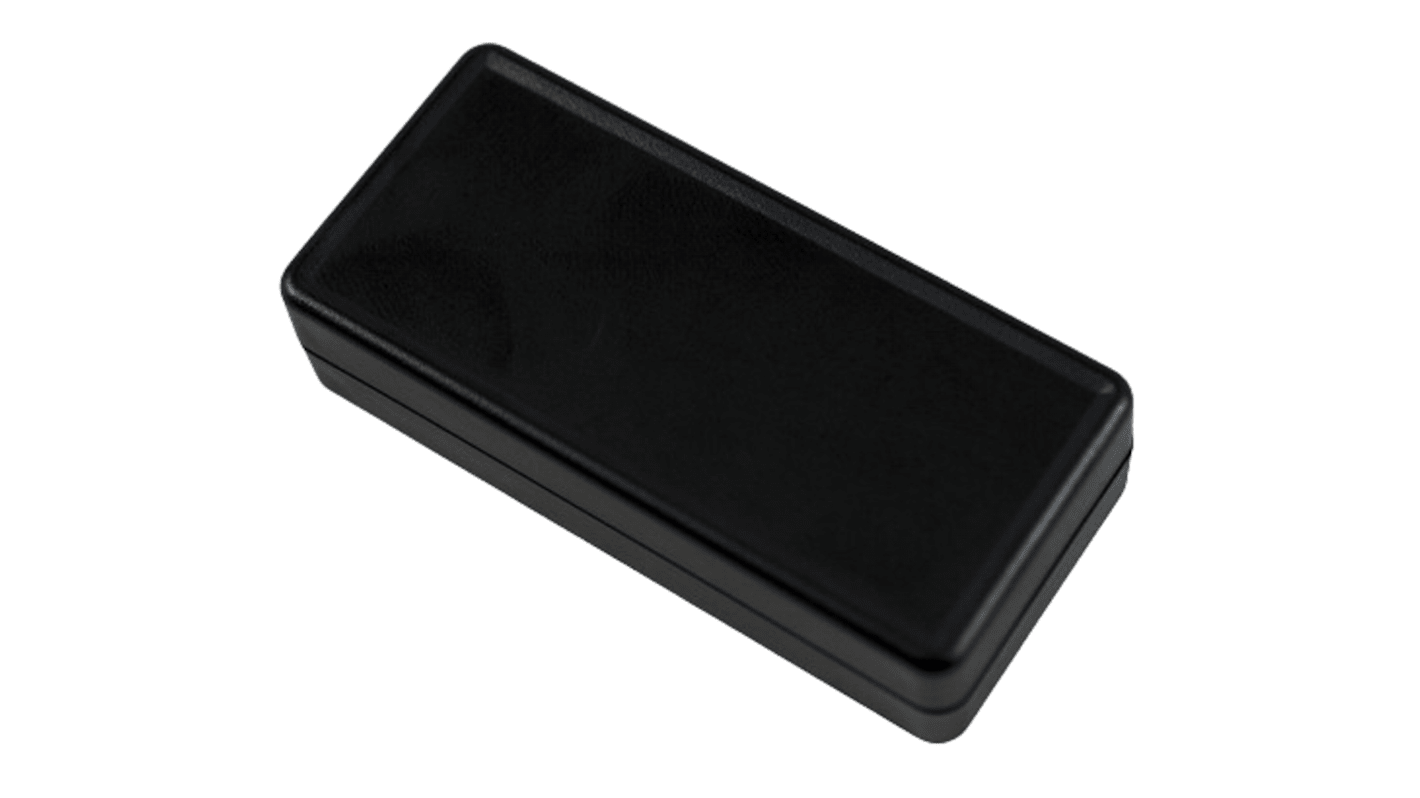 Hammond 1551 Series Black ABS Enclosure, IP54, Flanged, Black Lid, 65 x 30 x 15.5mm